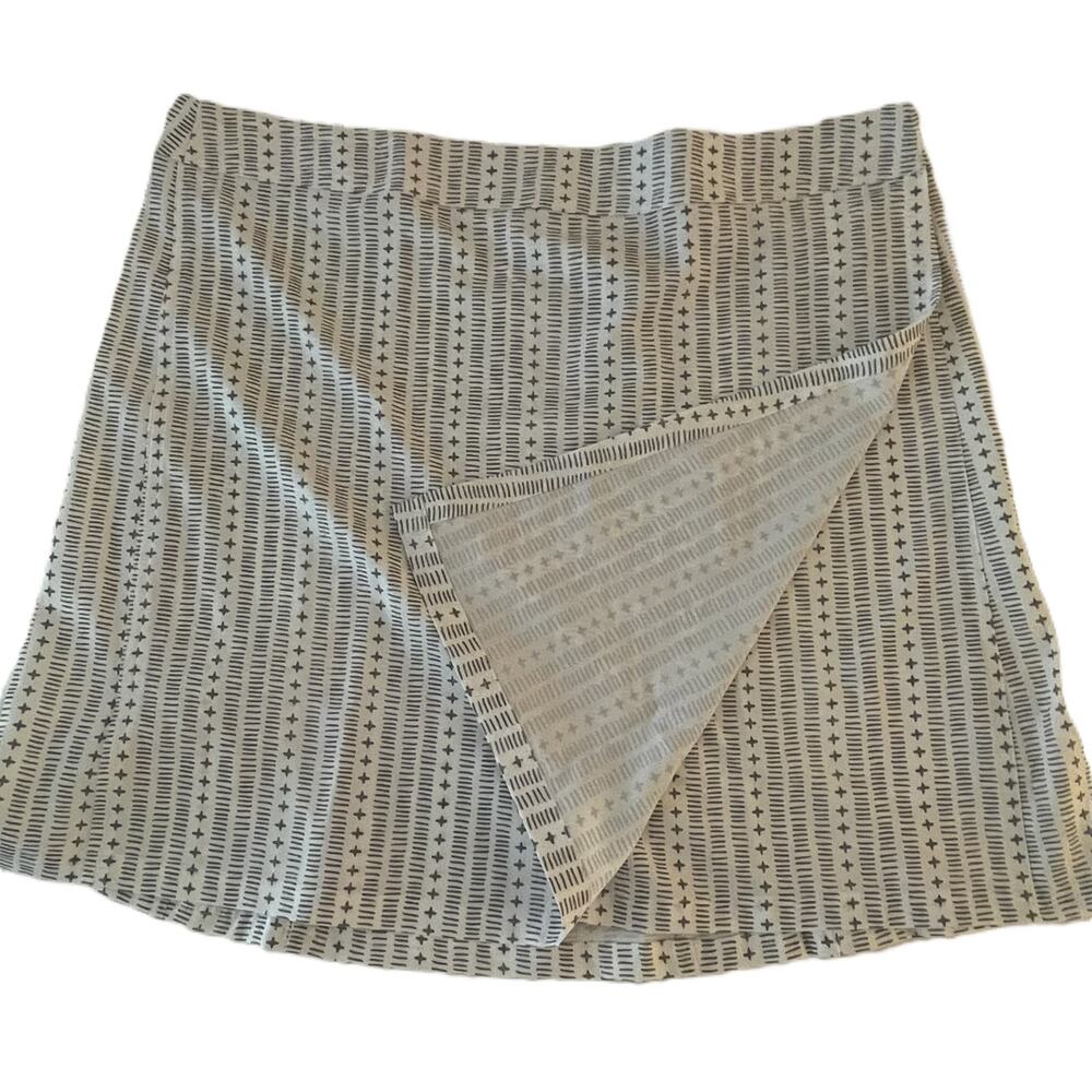 RipSkirt Hawaii Wrap‎ Skirt XL Gray White Travel Swim Coverup Stretch